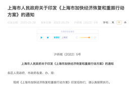 重磅！上海重振经济50条措施来了！取消企业复工复产白名单制、购买纯电动车补贴1万元