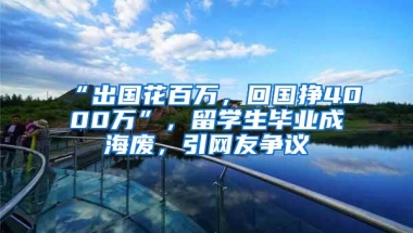 “出国花百万，回国挣4000万”，留学生毕业成海废，引网友争议