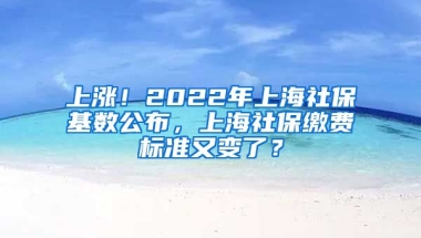 上涨！2022年上海社保基数公布，上海社保缴费标准又变了？