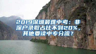 2019深圳最难中考：非深户录取占比不到20%，其他要读中专分流？