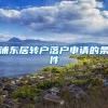 浦东居转户落户申请的条件