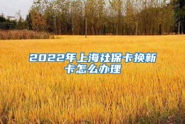 2022年上海社保卡换新卡怎么办理