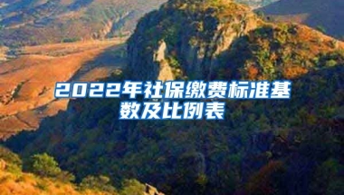 2022年社保缴费标准基数及比例表