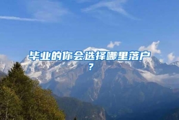 毕业的你会选择哪里落户？