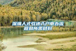 深圳人才引进入户申办流程和所需材料