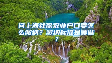 问上海社保农业户口要怎么缴纳？缴纳标准是哪些？