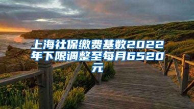 上海社保缴费基数2022年下限调整至每月6520元