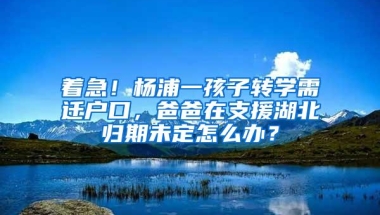 着急！杨浦一孩子转学需迁户口，爸爸在支援湖北归期未定怎么办？