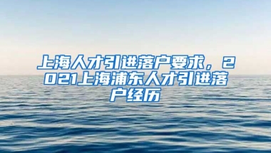 上海人才引进落户要求，2021上海浦东人才引进落户经历