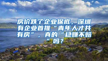 房价跌了企业保底，深圳有企业首推“青年人才共有房”，真的“稳赚不赔”吗？