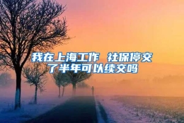 我在上海工作 社保停交了半年可以续交吗