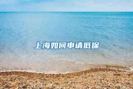 上海如何申请低保