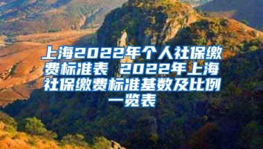 上海2022年个人社保缴费标准表 2022年上海社保缴费标准基数及比例一览表