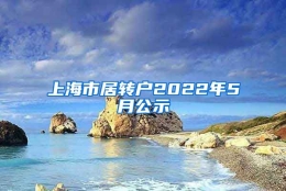 上海市居转户2022年5月公示