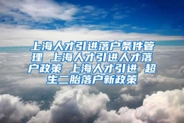 上海人才引进落户条件管理 上海人才引进人才落户政策 上海人才引进 超生二胎落户新政策