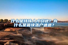 什么是特殊人才引进？为什么是最快落户通道？