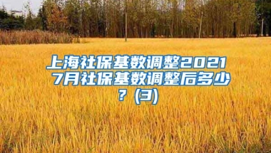 上海社保基数调整2021 7月社保基数调整后多少？(3)