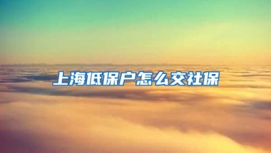 上海低保户怎么交社保