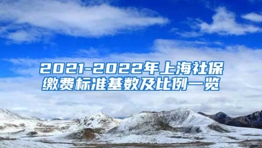 2021-2022年上海社保缴费标准基数及比例一览