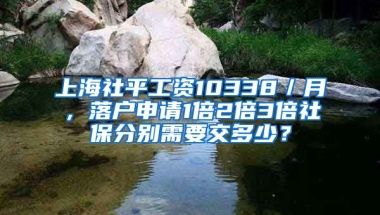 上海社平工资10338／月，落户申请1倍2倍3倍社保分别需要交多少？