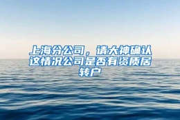 上海分公司，请大神确认这情况公司是否有资质居转户