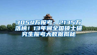 3054万报考，2135万落榜！13年间全国硕士研究生报考大数据揭秘