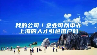 我的公司／企业可以申办上海的人才引进落户吗