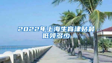 2022年上海生育津贴最低领多少