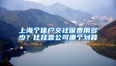 上海个体户交社保费用多少？比挂靠公司哪个划算