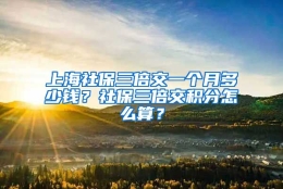 上海社保三倍交一个月多少钱？社保三倍交积分怎么算？