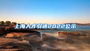 上海人才引进2022公示