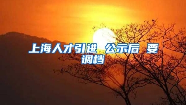 上海人才引进 公示后 要调档