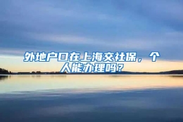 外地户口在上海交社保，个人能办理吗？