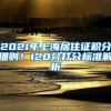 2021年上海居住证积分细则！120分打分标准解析