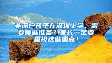 非深户孩子在深圳上学，需要哪些准备？家长一定要重视这些重点！