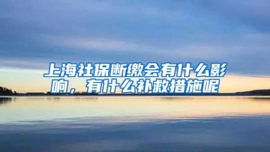 上海社保断缴会有什么影响，有什么补救措施呢