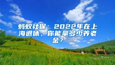 蚂蚁社保：2022年在上海退休，你能拿多少养老金？