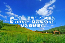 第二个“深圳”？刘强东投300亿，马云投50亿，华为直接落户