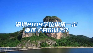 深圳2019学位申请一定要孩子身份证吗？