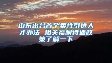 山东出台首个柔性引进人才办法 相关福利待遇政策了解一下