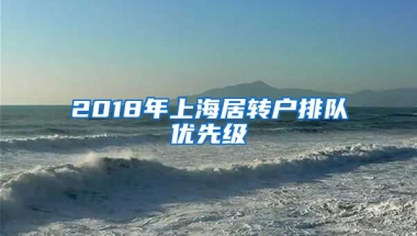 2018年上海居转户排队优先级