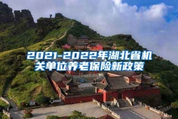 2021-2022年湖北省机关单位养老保险新政策