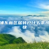 浦东新区居转户什么条件快