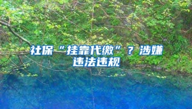 社保“挂靠代缴”？涉嫌违法违规