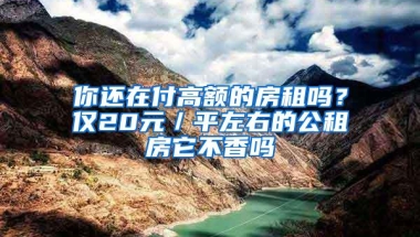 你还在付高额的房租吗？仅20元／平左右的公租房它不香吗