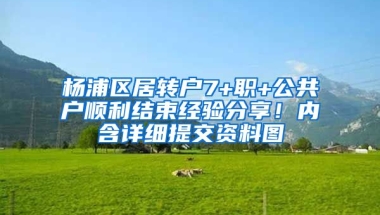 杨浦区居转户7+职+公共户顺利结束经验分享！内含详细提交资料图