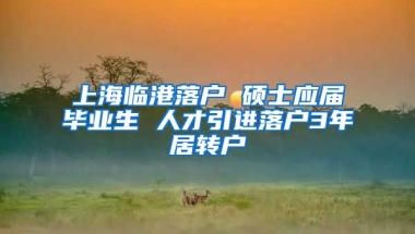 上海临港落户 硕士应届毕业生 人才引进落户3年居转户