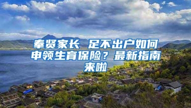 奉贤家长 足不出户如何申领生育保险？最新指南来啦