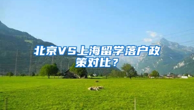 北京VS上海留学落户政策对比？