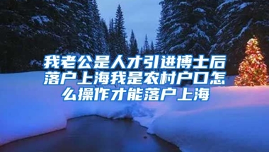 我老公是人才引进博士后落户上海我是农村户口怎么操作才能落户上海